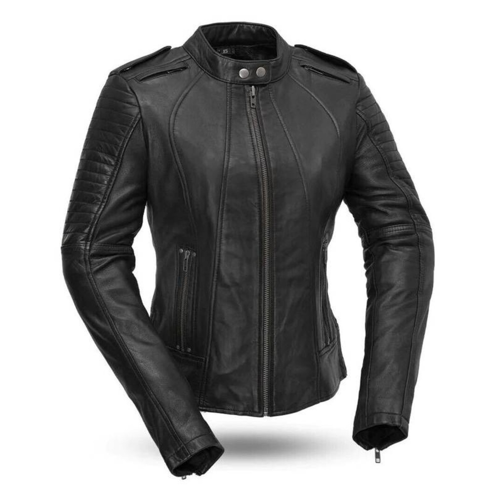 FIRST Manufacturing Mfg Iris Women's Motorcycle Jacket Black XL